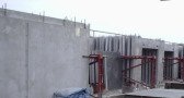 Wall panels installed on a high-rise frame